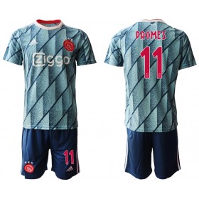 Koszulka Ajax Amsterdam Quincy Promes 11 Dziecięcy Wyjazdowe Stroje Piłkarskie 2020/2021 Krótki Rękaw